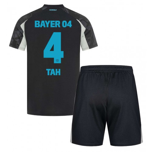 Fotbalové Dres Bayer Leverkusen Jonathan Tah #4 Dětské Alternativní 2024-25 Krátký Rukáv (+ trenýrky)